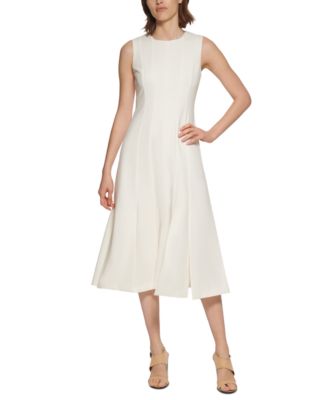 calvin klein ruffled midi dress