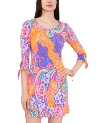 MSK - Women's Tie-Sleeve Sheath Dress