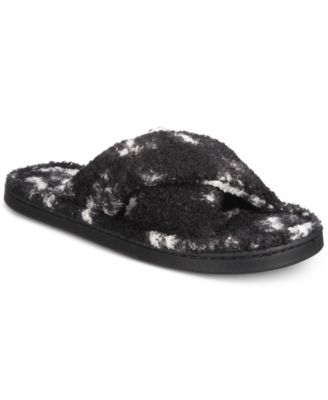 Photo 1 of Size Women's L (9-10) Jenni Faux-Sherpa Cross-Strap Slide Boxed Slippers