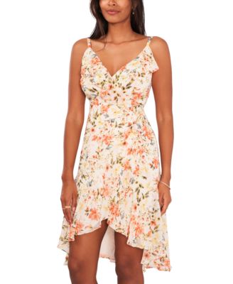 MSK Women's Ruffled High-Low Dress 