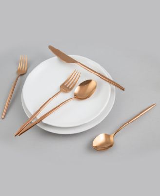 Gaze Copper Mirror 20-Piece Flatware Set, Service for 4