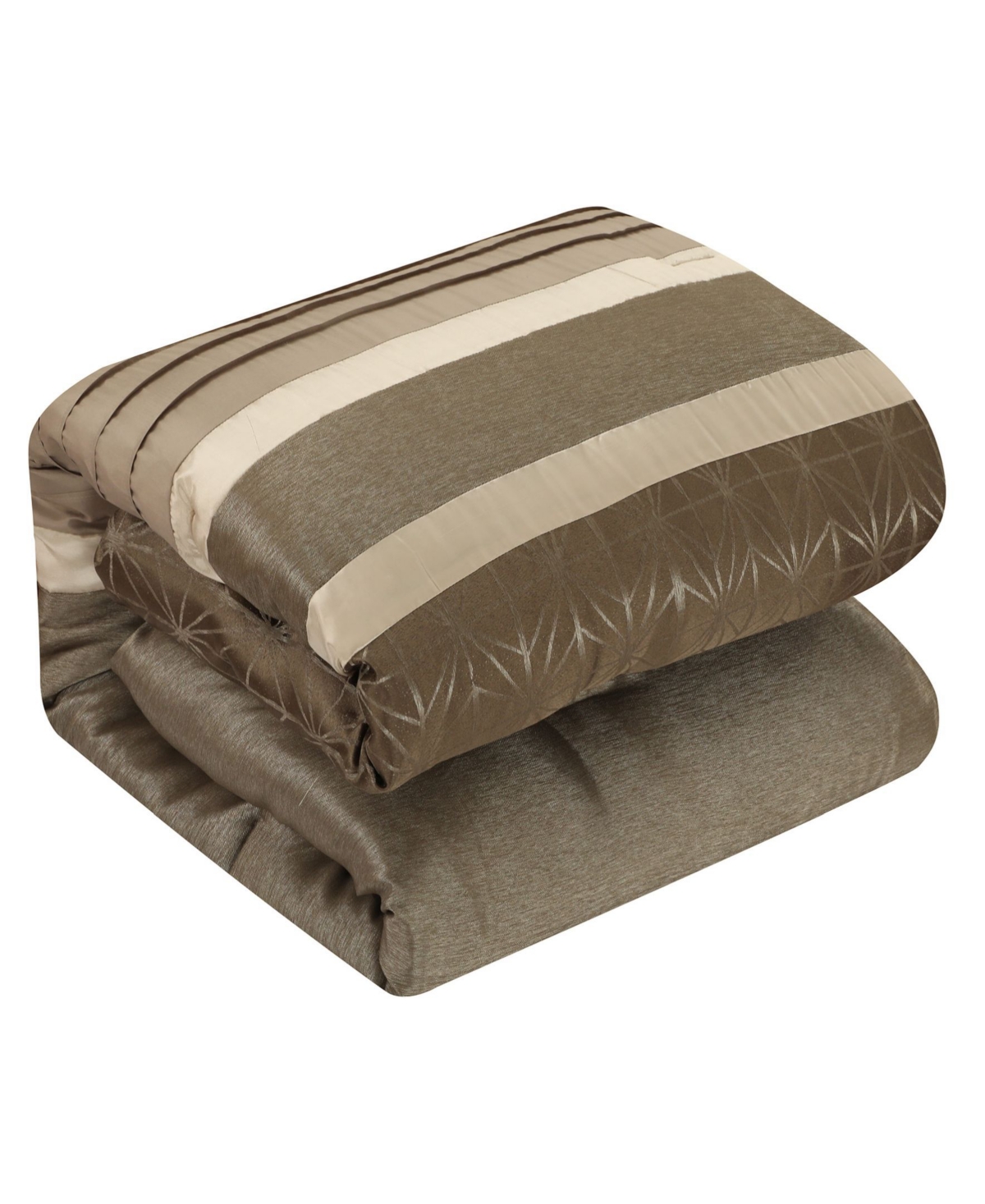 Trisha 6 Piece Comforter Set, - Taupe