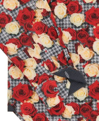 Men's Slim Fit Non-Iron Floral-Print Performance Stretch Dress Shirt