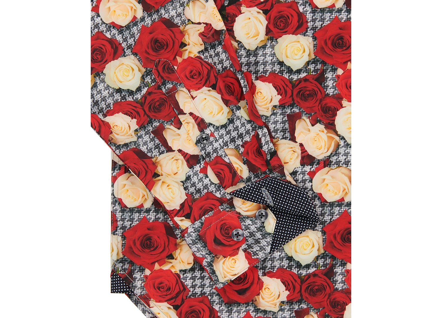Men's Slim Fit Non-Iron Floral-Print Performance Stretch Dress Shirt