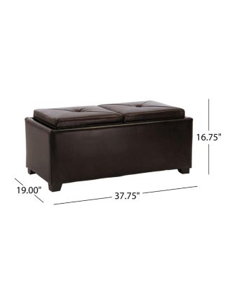 Maxwell Contemporary Tray Top Storage Ottoman