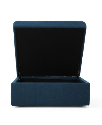 Chatsworth Contemporary Tufted Storage Ottoman with Rolling Casters