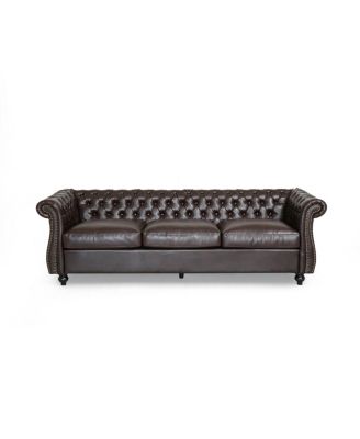 Noble House Somerville Chesterfield Tufted Sofa with Scroll Arms & Reviews  - Furniture - Macy's