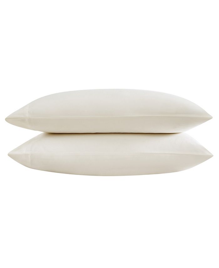 Vera Wang 2 Piece Solid Cotton T800 Sateen Pillowcase Pair, Queen Macy's