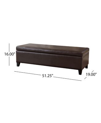 York Bonded Storage Ottoman Bench