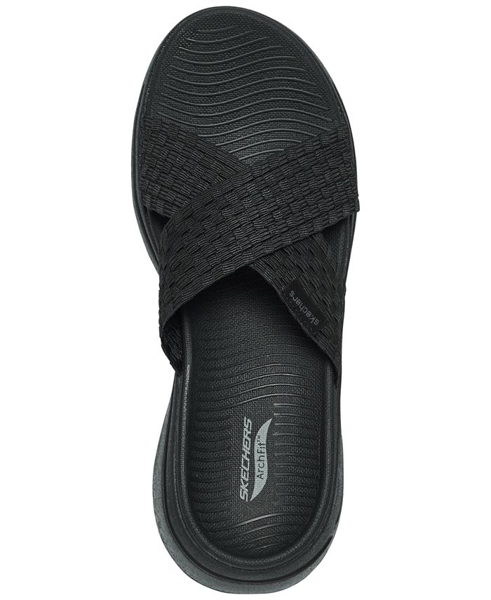 Skechers Women's Go Walk Arch Fit - Wondrous Walking Slide Sandals from ...