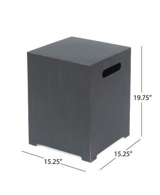 Wellington Outdoor Square Fire Pit with Tank Holder