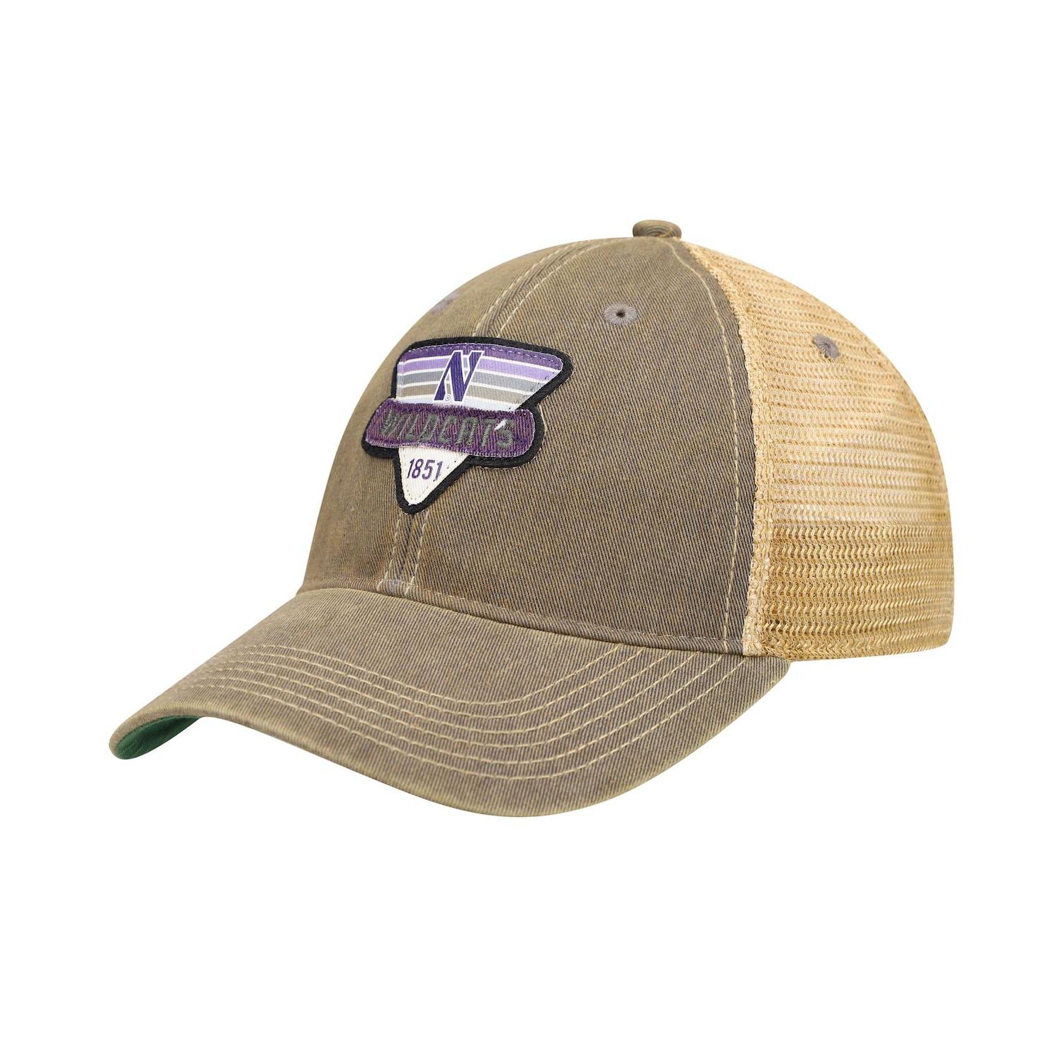 Men's Gray Northwestern Wildcats Legacy Point Old Favorite Trucker Snapback Hat