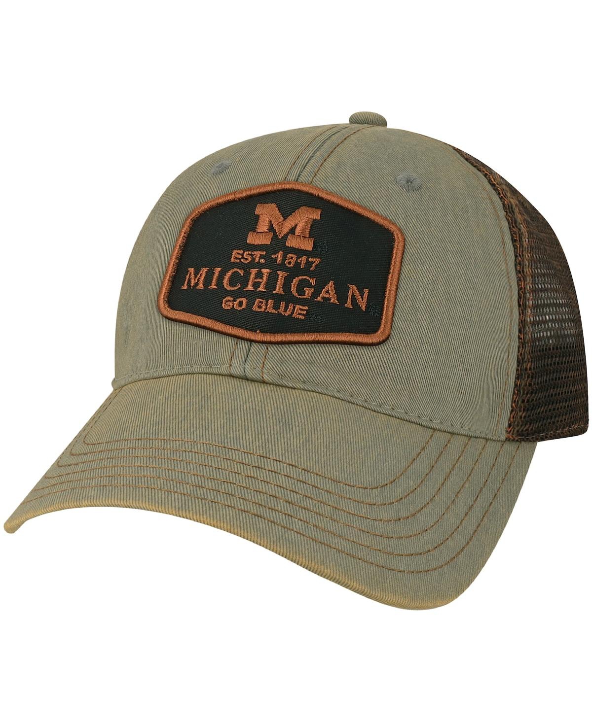 Men's Gray Michigan Wolverines Practice Old Favorite Trucker Snapback Hat - Gray