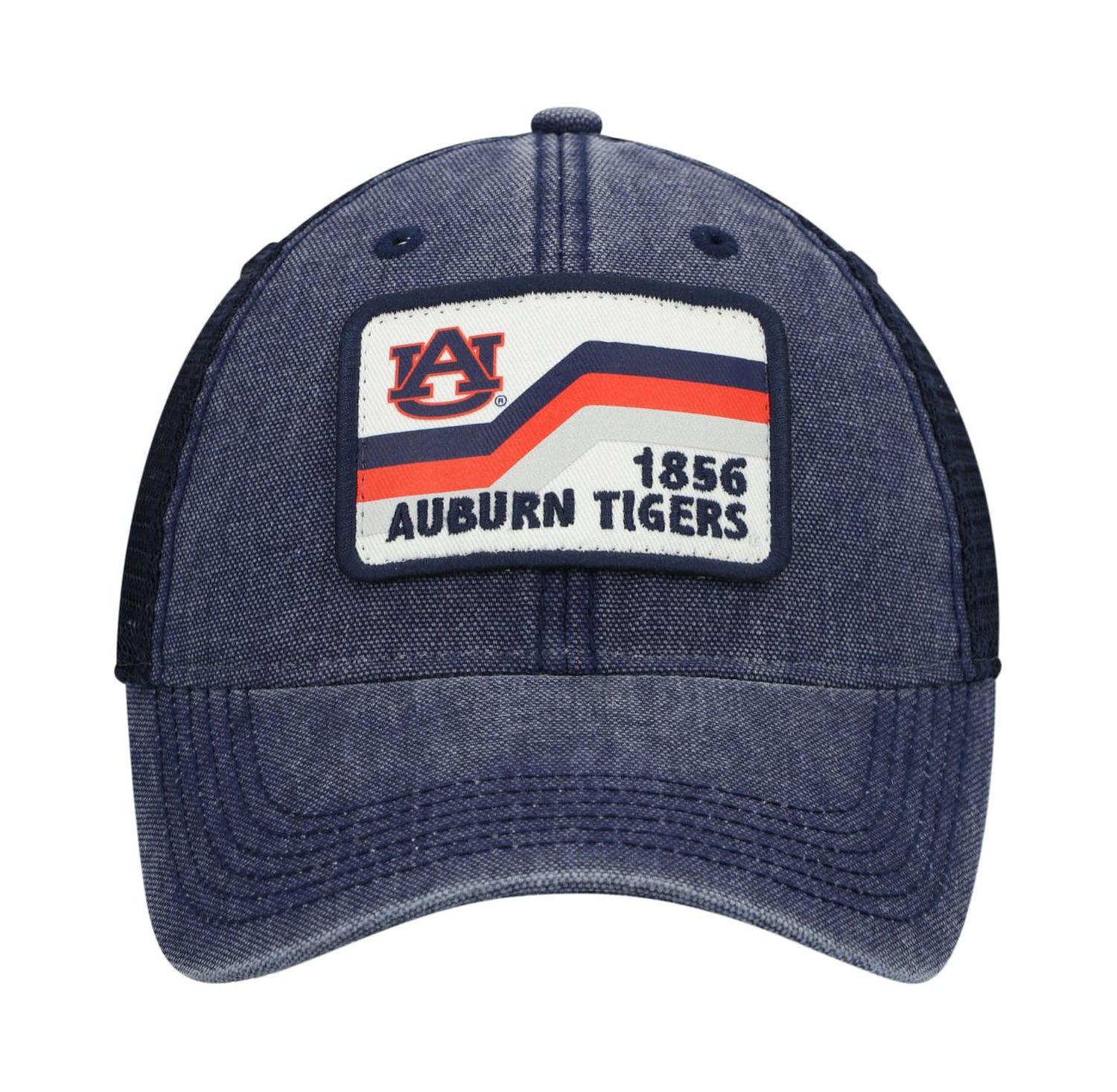 Men's Navy Auburn Tigers Sun & Bars Dashboard Trucker Snapback Hat