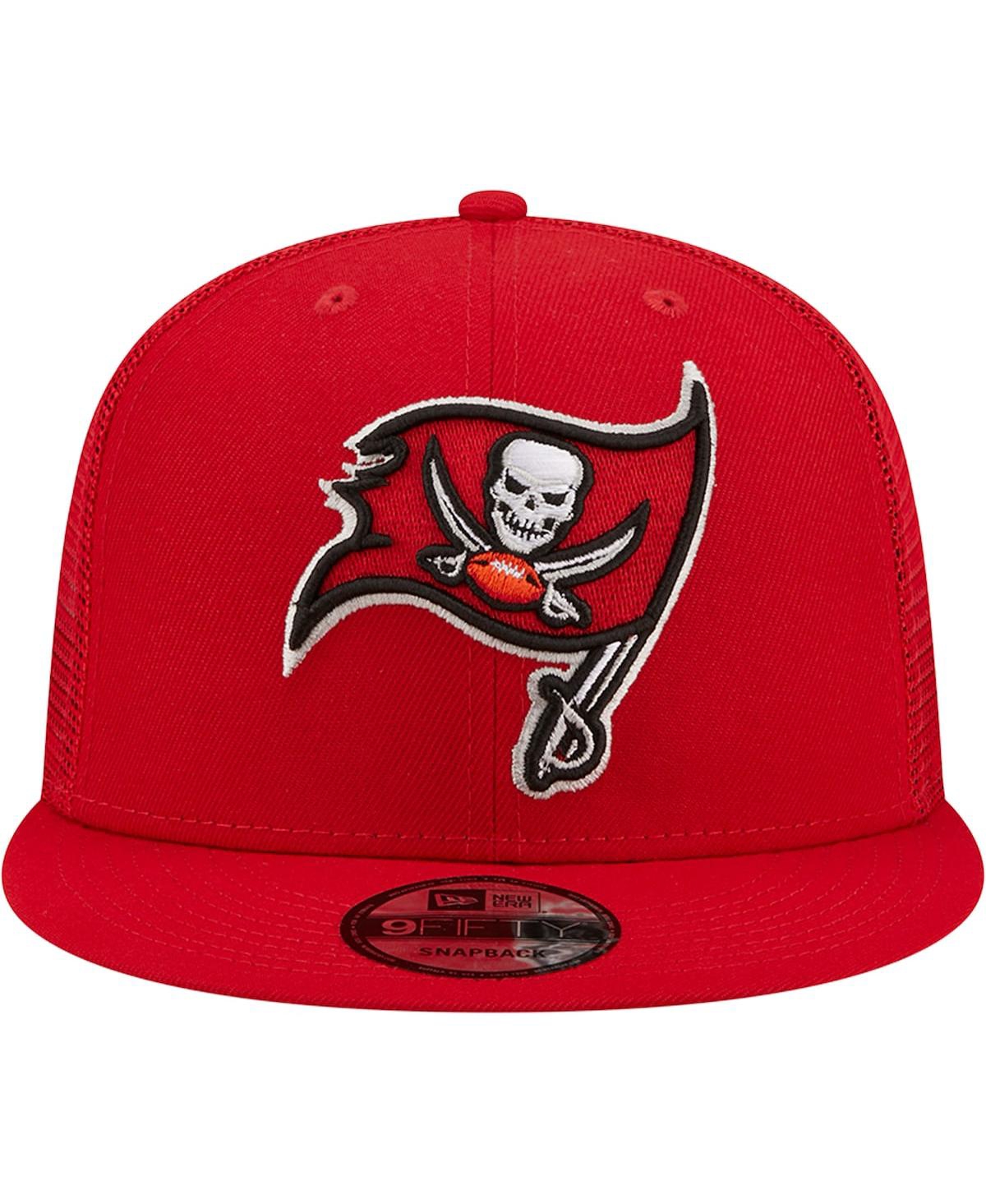 Shop New Era Men's  Red Tampa Bay Buccaneers Team Classic Trucker 9fifty Snapback Hat