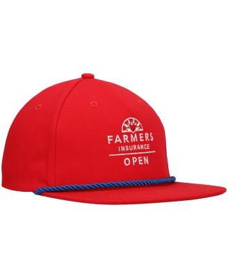 Men's Red Farmers Insurance Open Colonial Snapback Hat