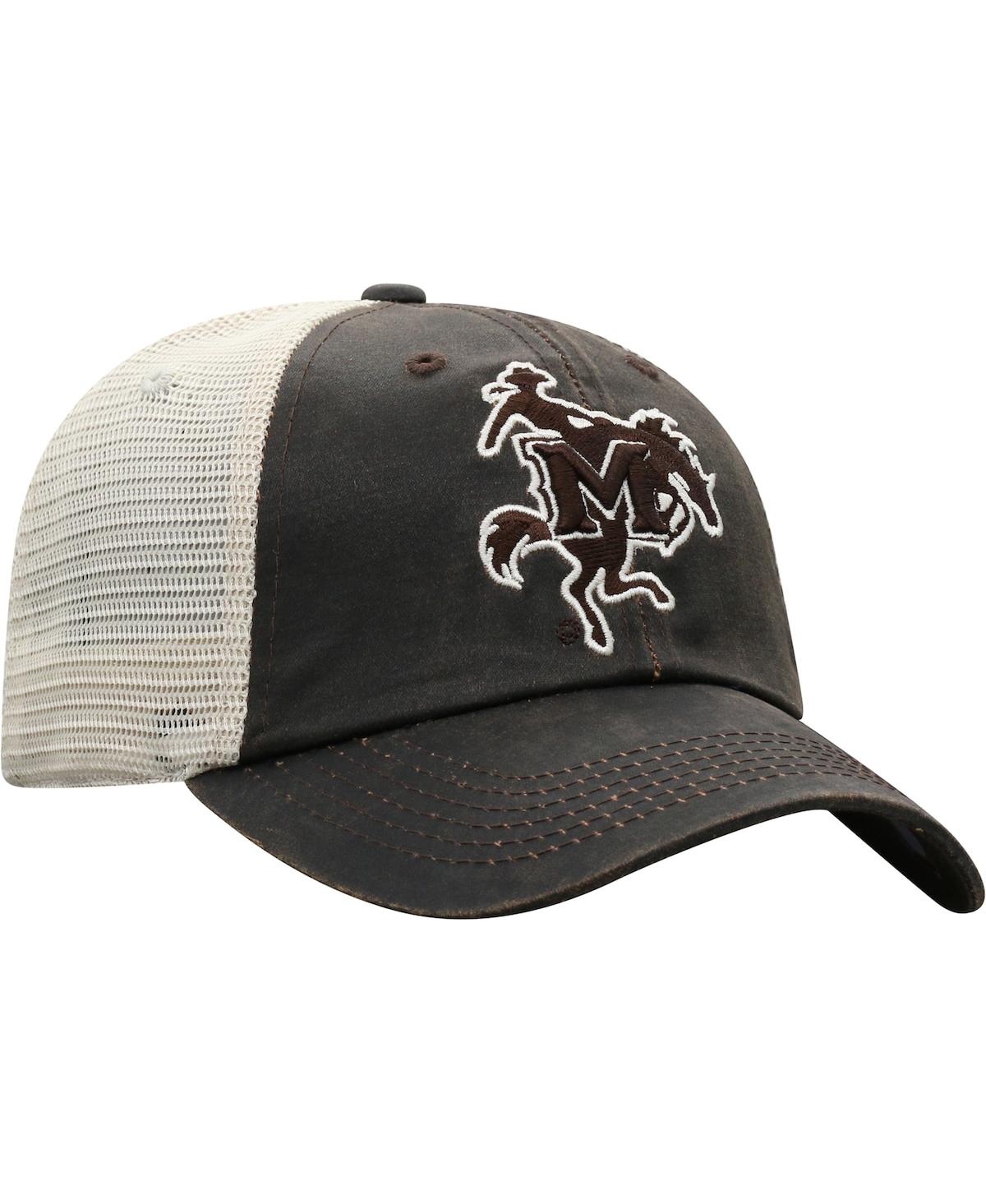 Top Of The World Brown Mcneese State Cowboys Scat Mesh Trucker Snapback Hat In Brown