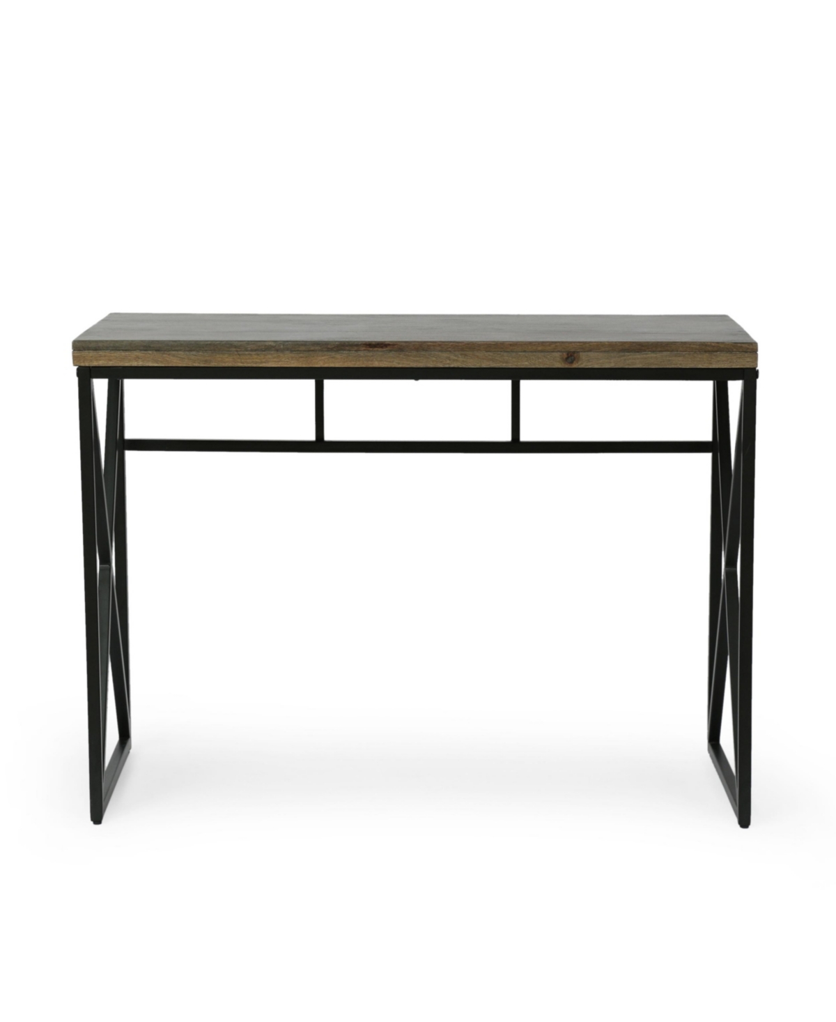 Shop Noble House Screven Modern Industrial Handcrafted Wood Desk In Brown
