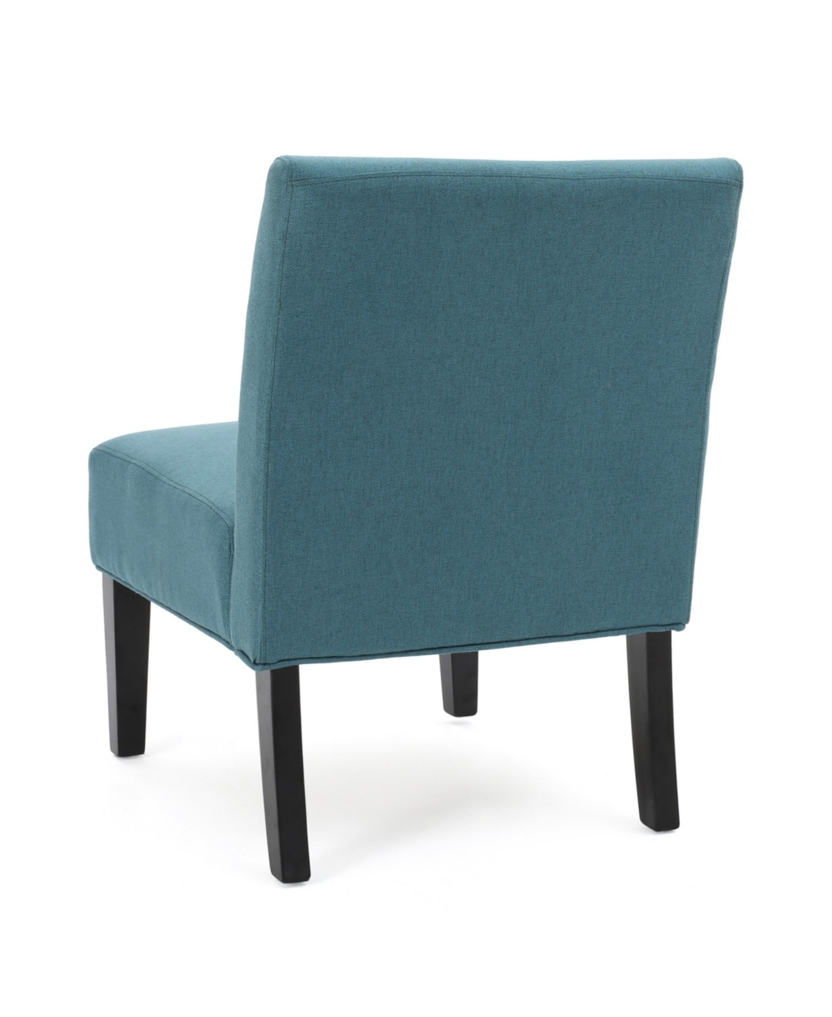Noble House Kassi Contemporary Fabric Slipper Accent Chair In Teal