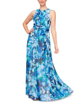 green emerald velvet dress Alex Evenings Compression Dress with Surplice Neckline, Cascade Ruffle Skirt and Embellishment at Hip Charcoal / 10