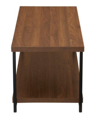 Wide Coffee Table with Storage Shelf