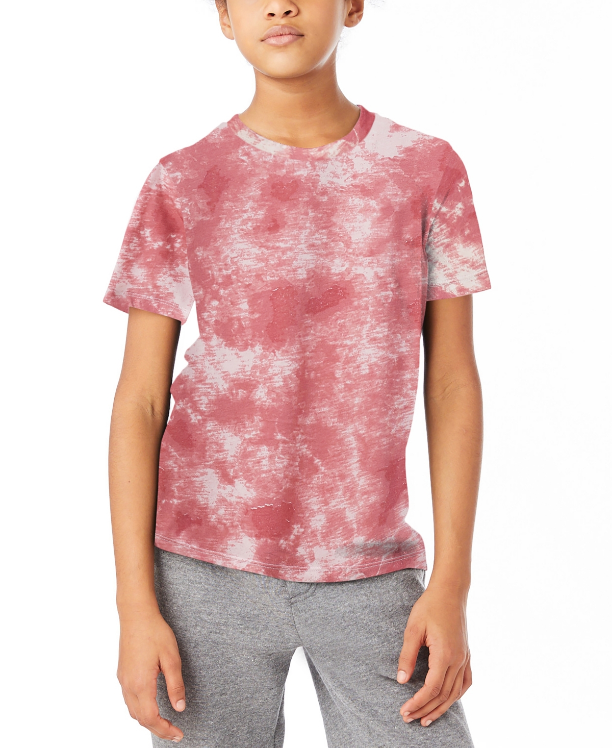Alternative Apparel Big Boys And Girls Youth Tie-dye Go-to T-shirt In Pink Tie Dye