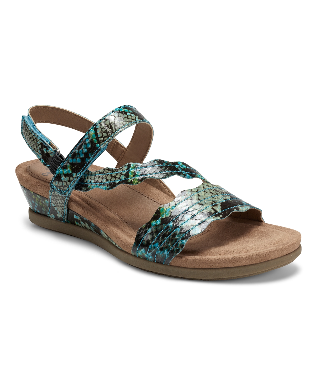 Earth Origins Women's Poppy Wedge Sandals Women's Shoes In Taupe Multi ...