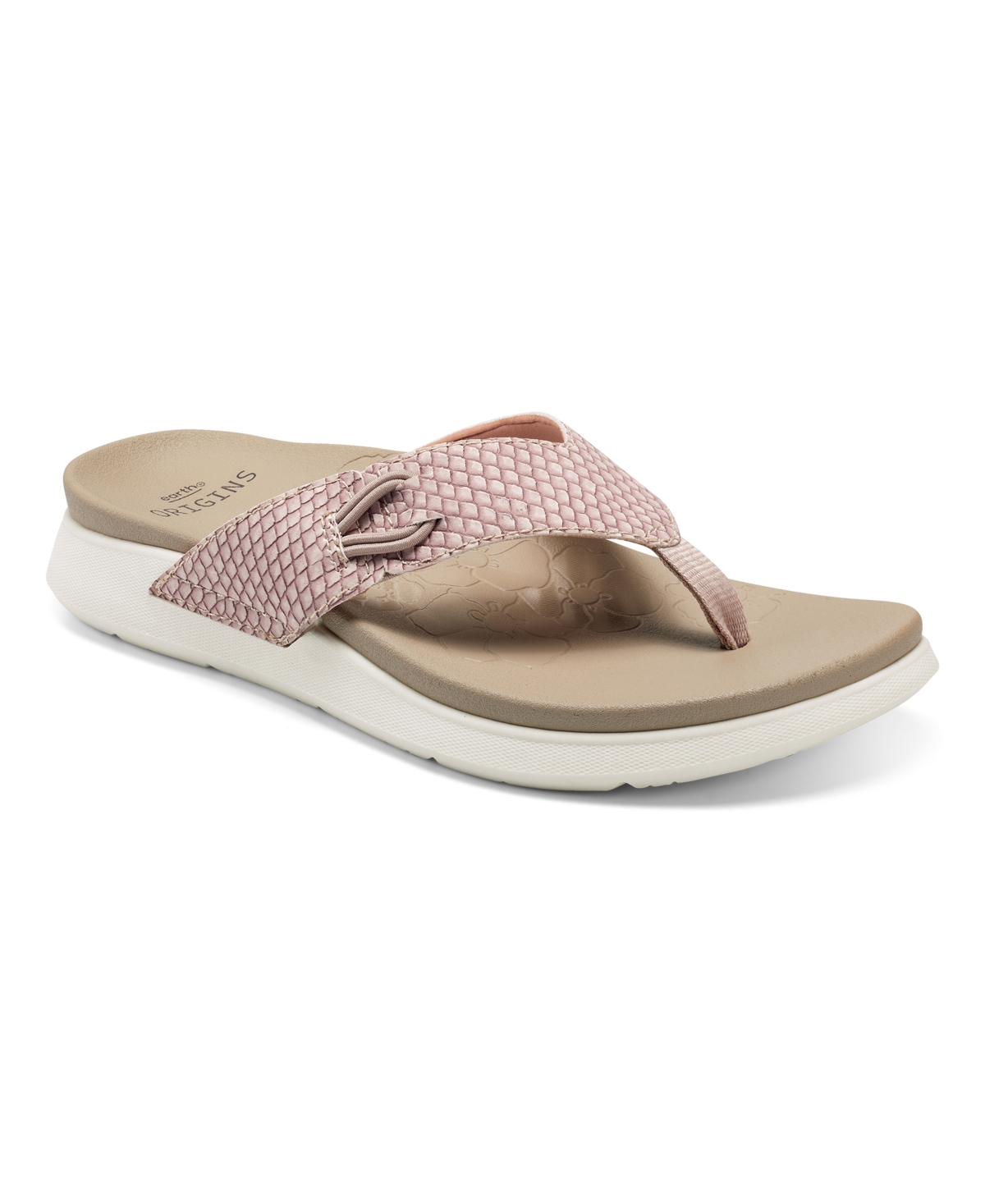 Earth Origins Women's Dania Casual Flip Flops Women's Shoes In Dusty