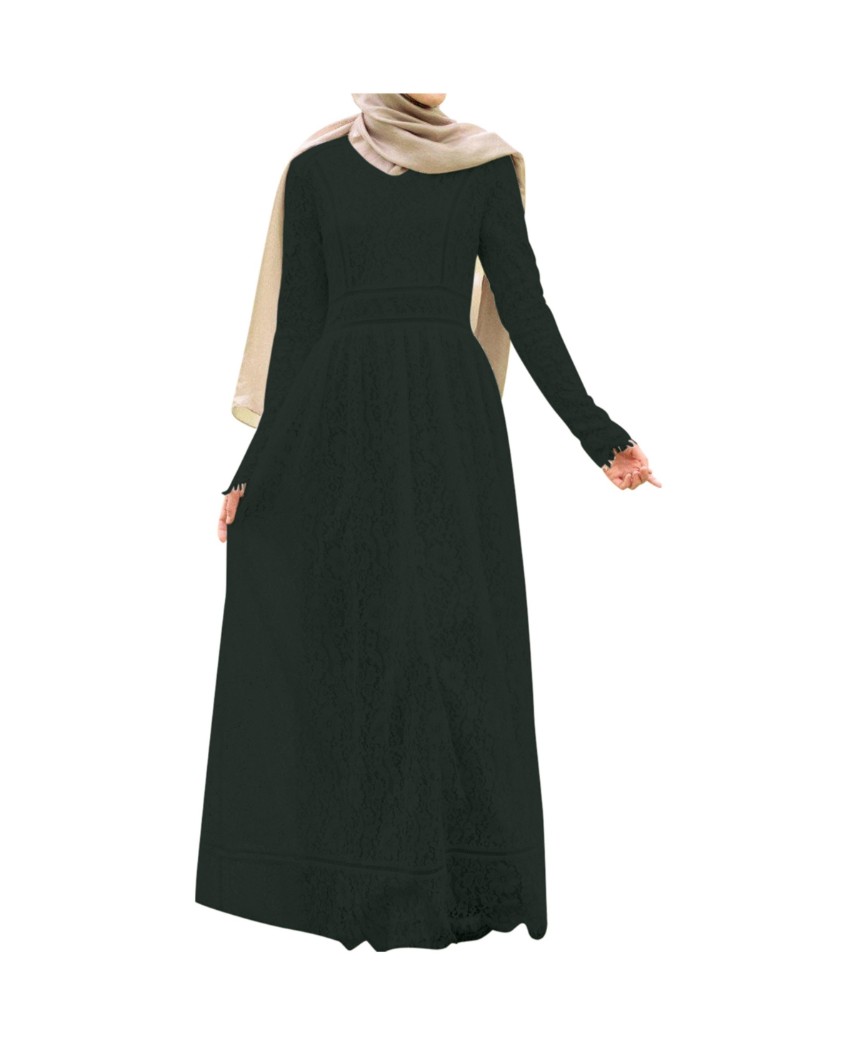 Urban Modesty Women's Zahraa Lace Maxi Dress In Teal