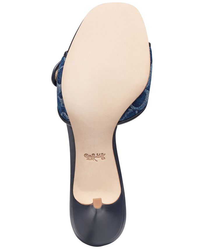COACH Women's Margot Kitten-Heel Slide Sandals & Reviews - Sandals ...