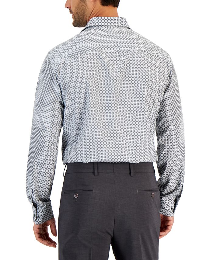 Alfani Men's Slim Fit 4Way Stretch GeoPrint Dress Shirt, Created for