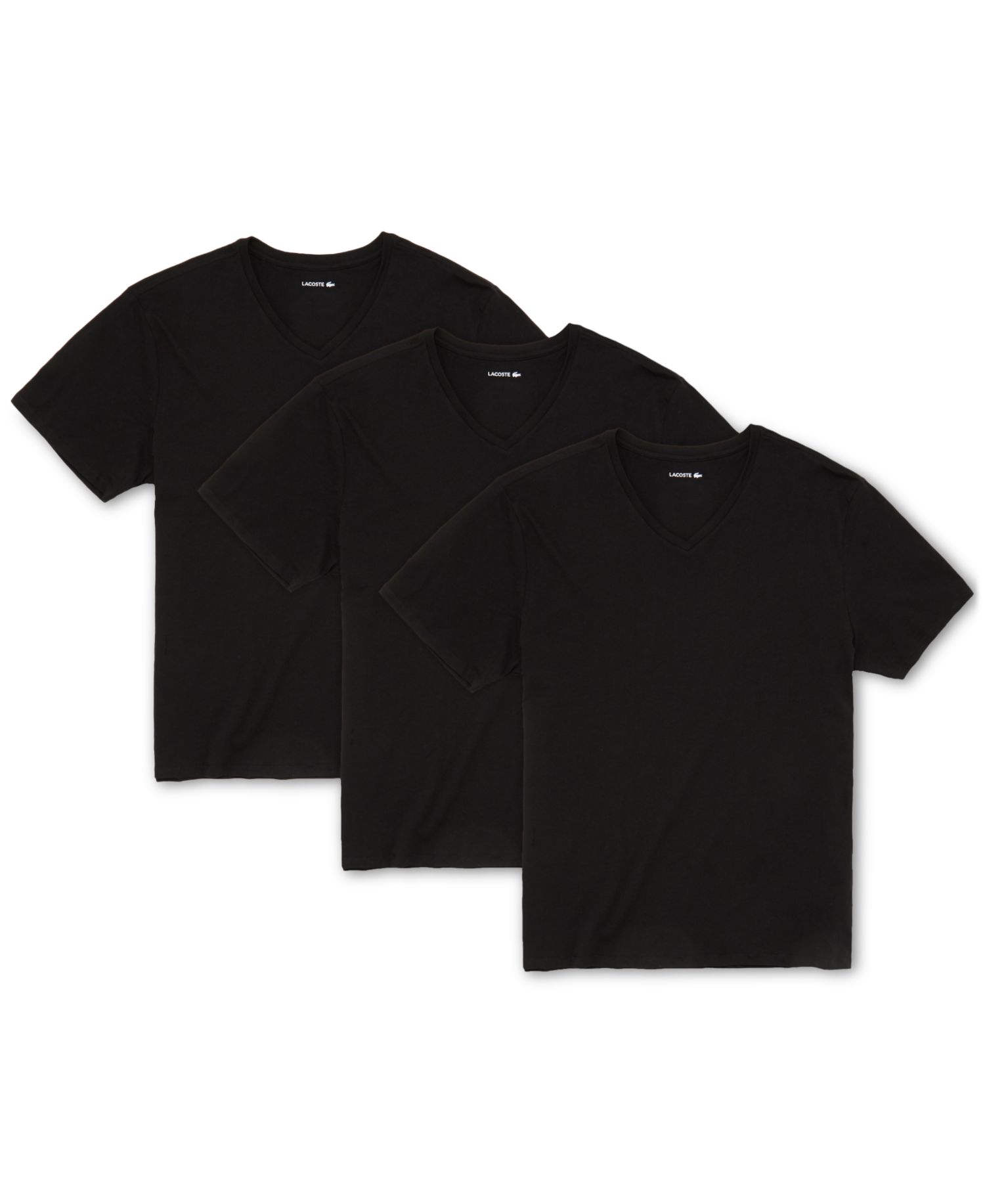 Men's Essential Cotton V-Neck Regular - Fit Undershirts, 3-Pack