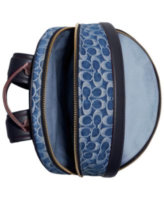 COACH Men's Charter Signature Denim Backpack - Macy's