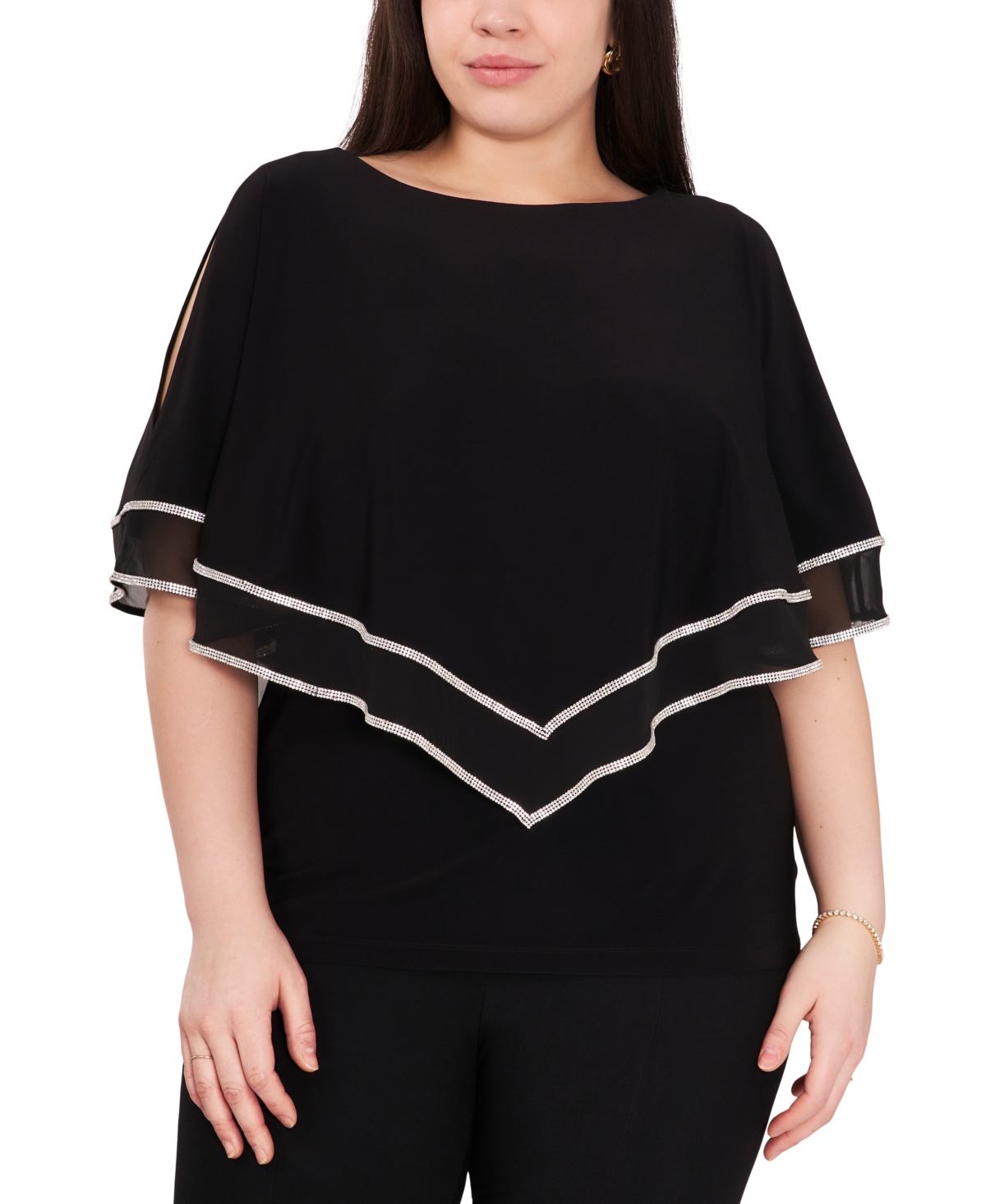 Msk embellished hotsell chiffon blouse