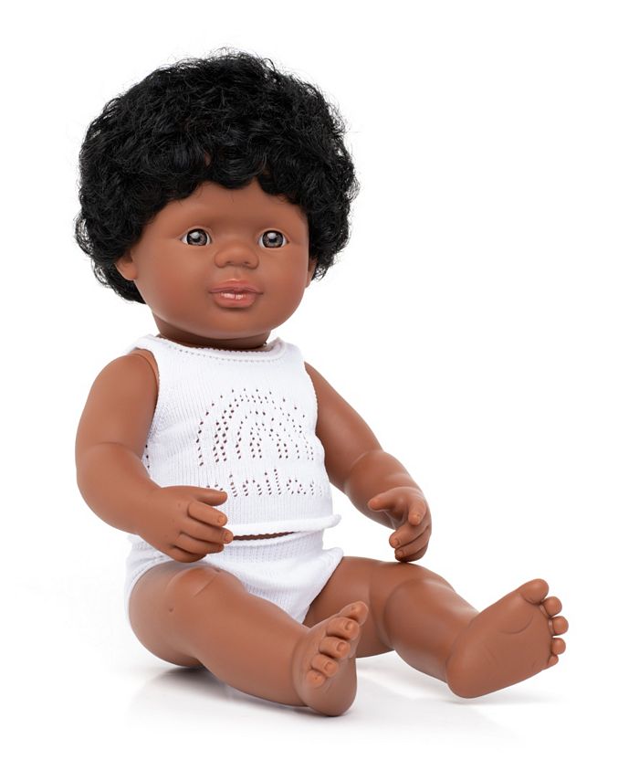 Miniland African Baby Boy Doll - 21cm