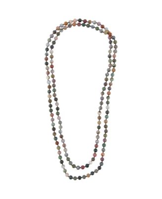 Barse Lush Genuine Fancy Jasper Long Endless Necklace - Macy's