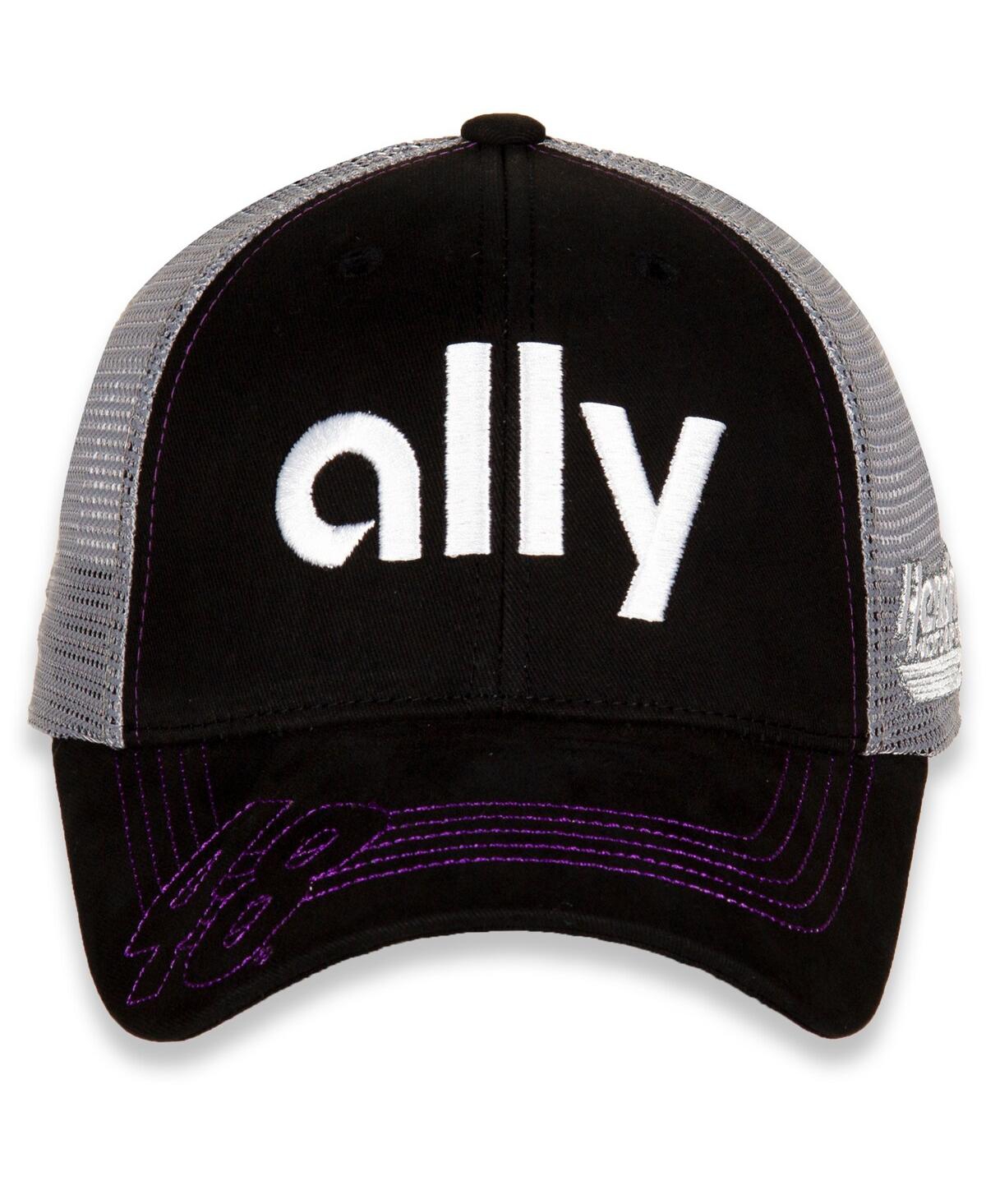 Fanatics Men's Hendrick Motorsports Team Collection Black, White Alex Bowman Ally Sponsor Adjustable Trucker In Black,gray