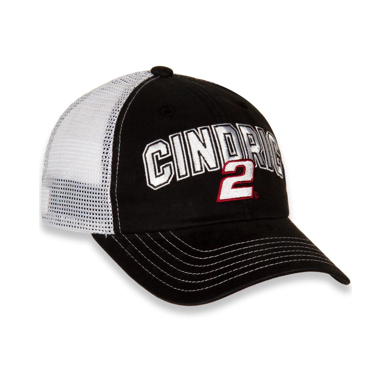Women's Black, White Austin Cindric Name and Number Adjustable Hat