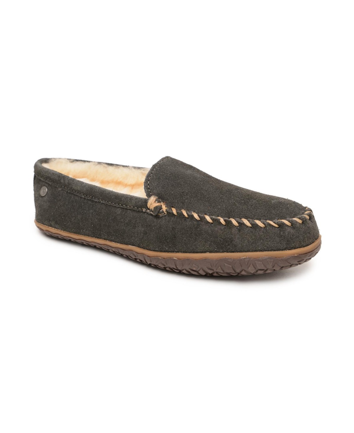 Мужские Minnetonka Men's Suede Sheepskin Tobie Slippers — фото 1