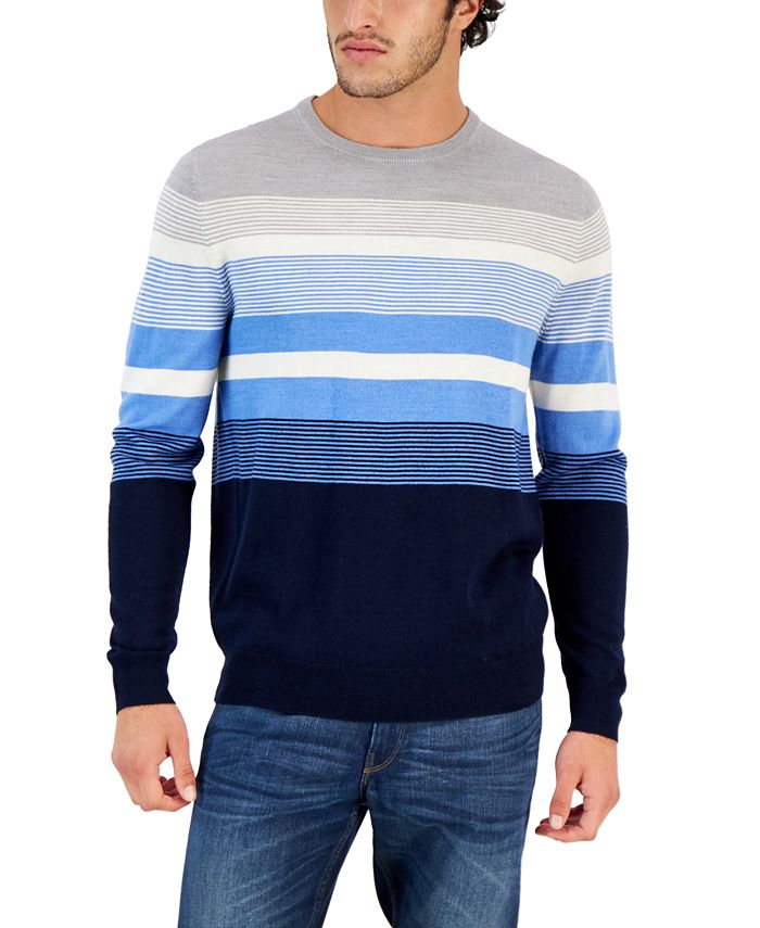 Club Room Men's Ombre Stripe Sweater, Created for Macy's - Macy's