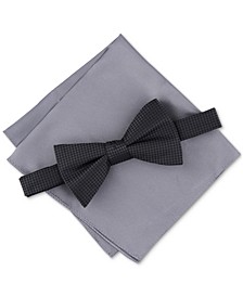 Men's Walley Solid Bow Tie & Pocket Square Set, Created for Macy's