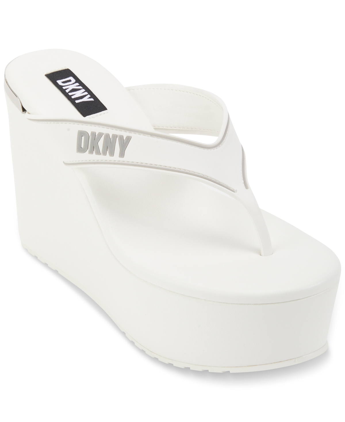 UPC 755406739589 product image for Dkny Women's Trina Platform Wedge Thong Sandals | upcitemdb.com