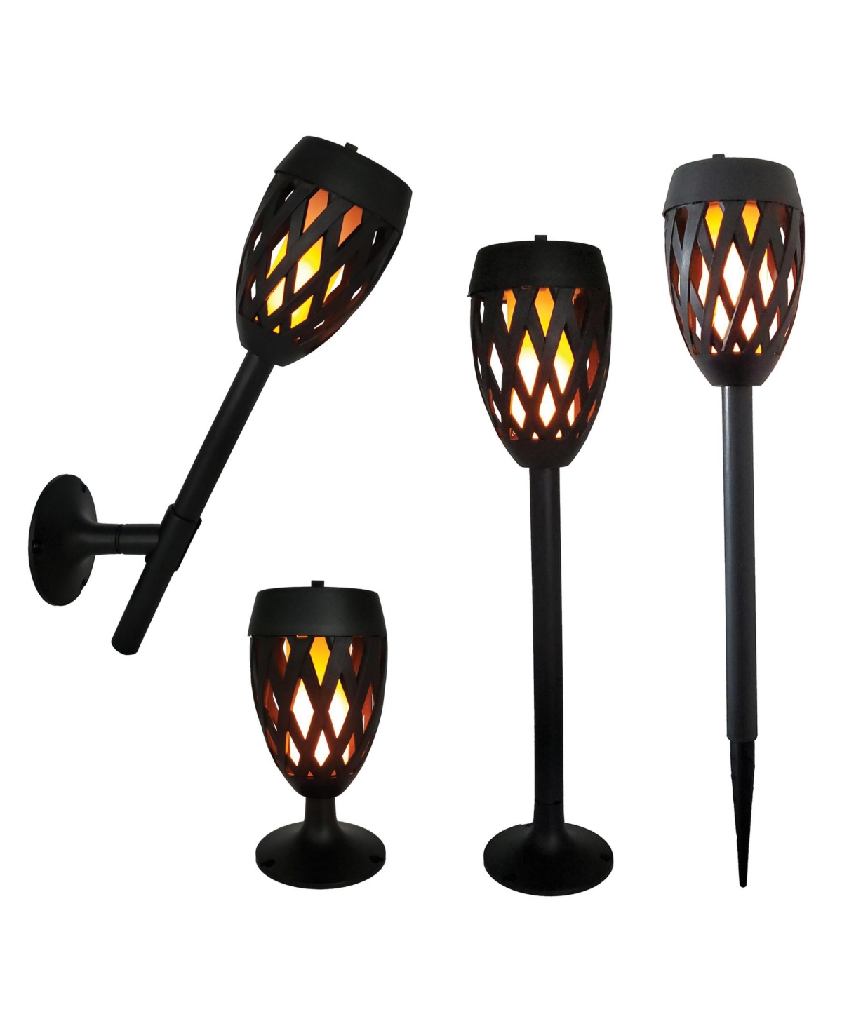 JH SPECIALTIES INC/LUMABASE SOLAR POWERED FLAME EFFECT LED GARDEN TORCH 