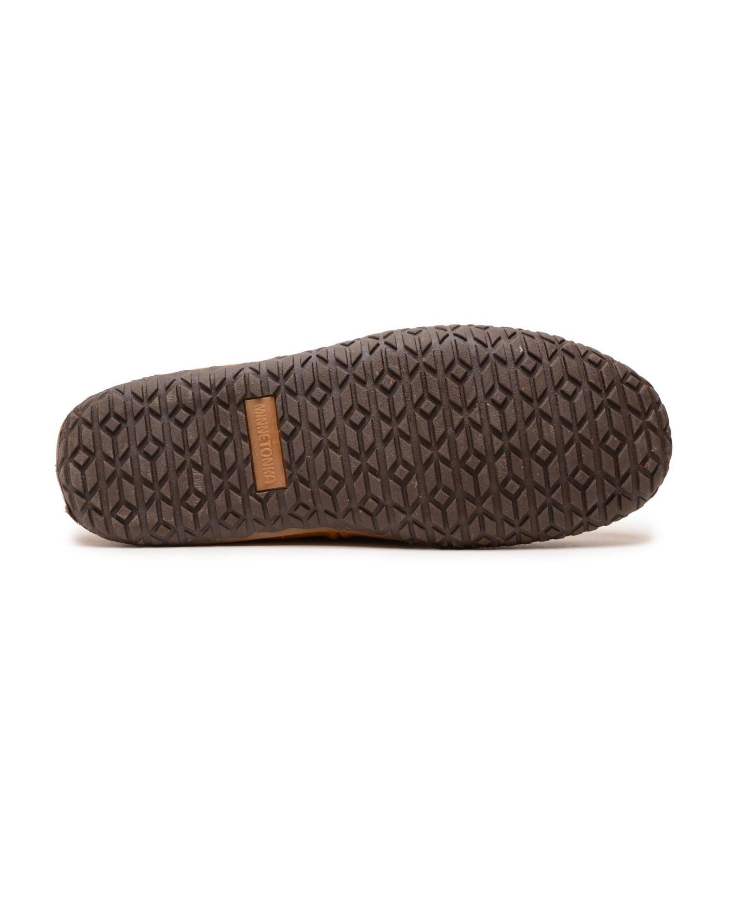 Мужские тапочки Minnetonka Suede Sheepskin Tobie Slippers, цвет: Коричневый — фото 8