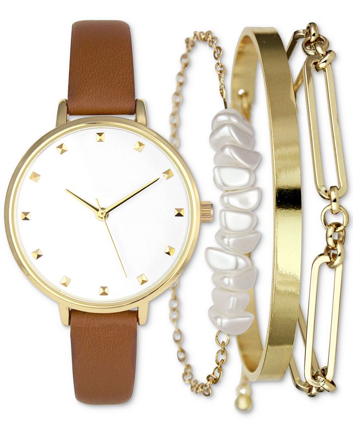 Macy's watch best sale and bracelet set