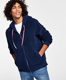 Men's Regular-Fit Full-Zip Sherpa Hoodie, Created for Macy's 