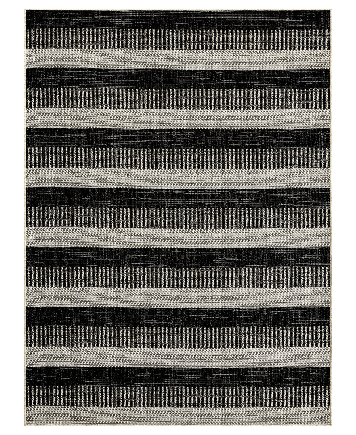 Nicole Miller Patio Country Charlotte 7'9in x 10'2in Outdoor Area Rug - Black