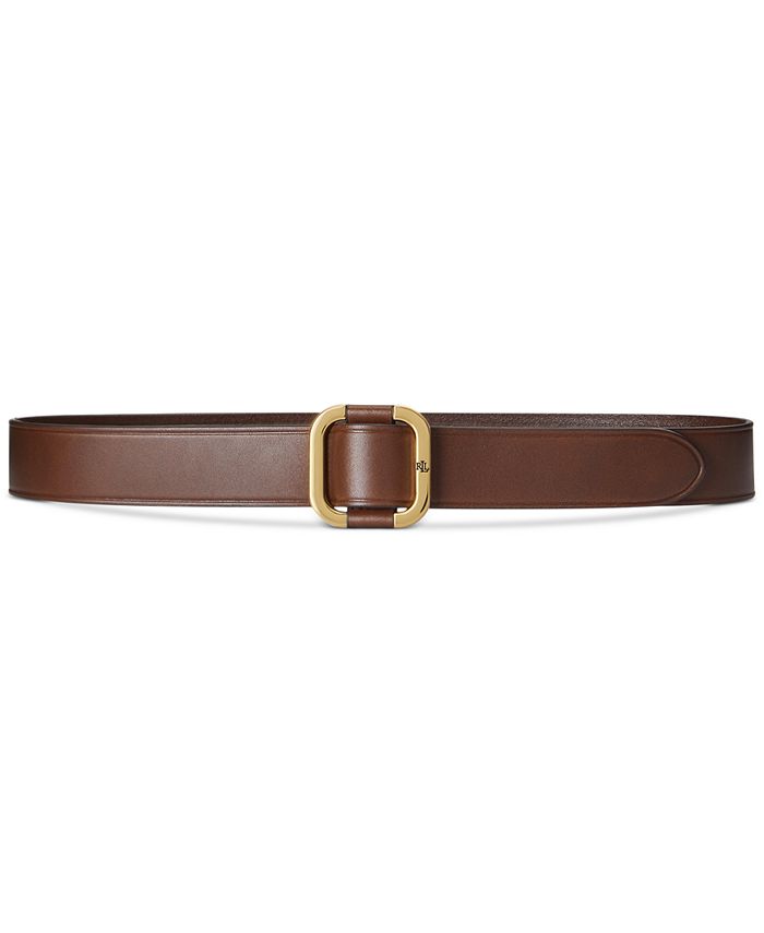 Lauren Ralph Lauren Women's Slide Buckle Leather Belt Macy's