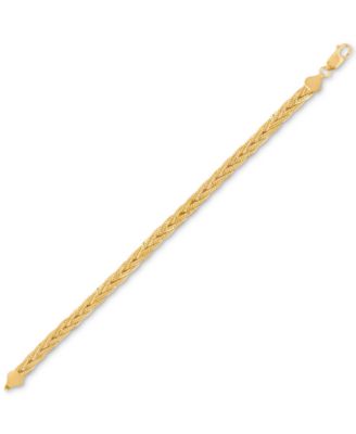 Braided Herringbone Link 7-1/2" Bracelet in 14k Gold-Plated Sterling Silver, Created for Macy's