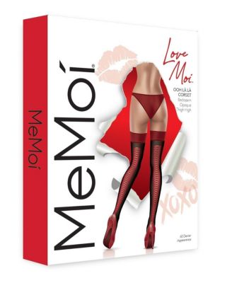 Women's Corset Backseam Thigh High Stockings